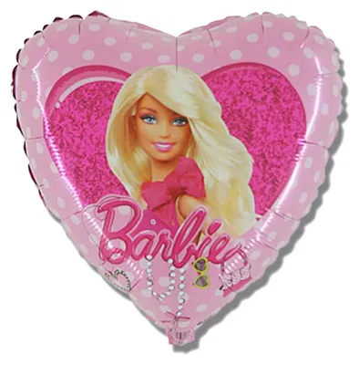 Produktbild von Folienballon Herz Barbie 46 cm