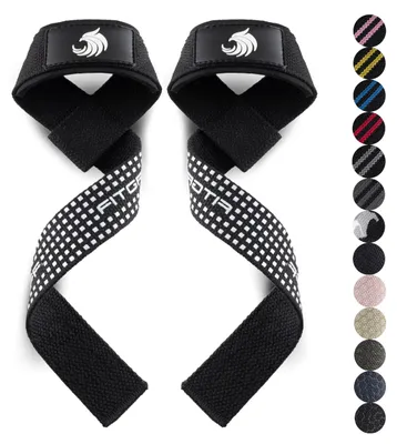 Productafbeelding van Fitgriff® Trek- en tilhulpstukken (met padding) voor krachttraining, bodybuilding en fitness - Rugsteunbanden - Tilriemen - voor dames en heren (grip)