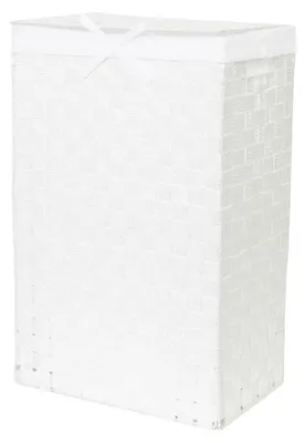 Image de Panier à linge pliable, blanc, 25 x 38 x 60 cm, modèle RAN6893