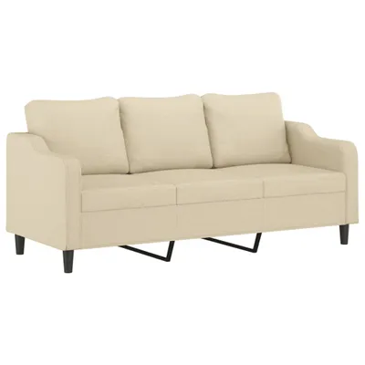 Zdjęcie produktu dla VidaXL 359369, Salon, Kremowy, 3 siedz., Kremowy, Nowoczesny, Tkanina