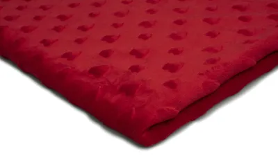 Produktbild von Minkee Fleece Knit mit Herzprägung Rot 50 x 155 cm