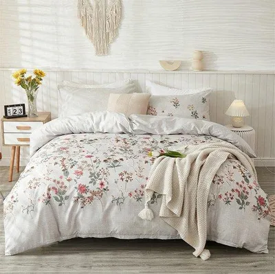 Imagen del producto de Juego de sábanas color beige, 220x240 cm, suave, de microfibra