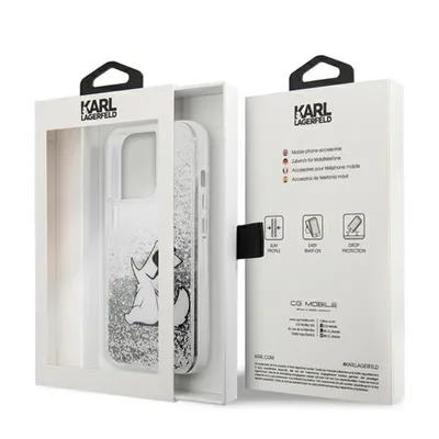 Image de Karl Lagerfeld Klhcp13Xgcfs Iphone 13Pro Max 6,7 Srebrny/Silver Hardcase Liquid Glitter Choupette Fun