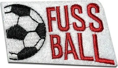 Produktbild von Fußball Logo Sport - Aufnäher, Bügelbild, Aufbügler, Applikationen, Patches, Flicken, Zum Aufbügeln, Größe: 7 x 4,1 cm