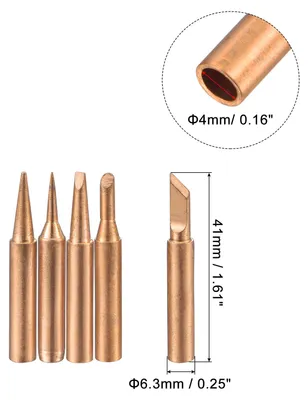 Produktbild von 5Stk Bleifreie L?tkolben Spitz I+B+K+3C+2.4D Serie Ersatz fš¹r L?tstation 4mmx41mm