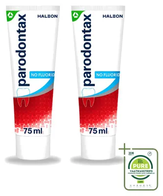 Immagine prodotto di 2 confezioni di dentifricio Parodontax senza fluoro - 75 ml - confezione grande - 2 pezzi