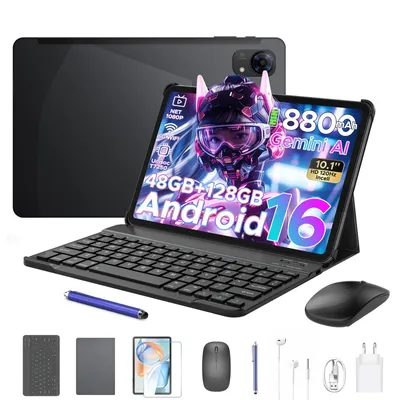 Produktbild von AORLYM P10 PRO 48(8+40)GB+128GB, 10 Zoll Tablet 120Hz, Android 16, 8800mAh, mit Tastatur/Maus/Stift/Hülle usw, Gemini AI, 3.5mm Kopfhöreranschluss