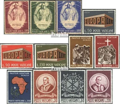 Produktbild von Briefmarken Vatikanstadt 1969 Mi 544-555 (kompl.Ausg.) Jahrgang 1969 komplett postfrisch Sondermarken
