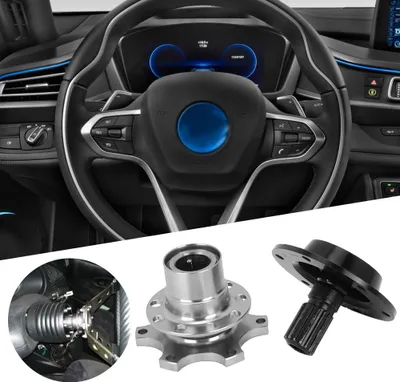 Imagen del producto de Kit universal de adaptadores para volante de 6 agujeros, con sistema de sujeción rápida, para herramientas de reparación de automóviles