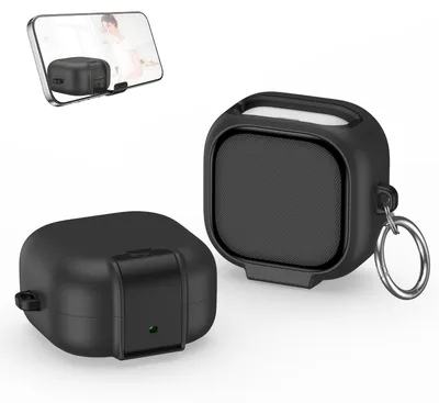 Produktbild von INF Silikon Schutzhülle Galaxy Buds4 7.5cmx5.1cmx2.6cm Stoßschutz Alltag Schwarz