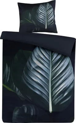 Produktbild von Bettwäsche Tropical 100-DE Grün 135cm x 200cm / 80cm x 80cm