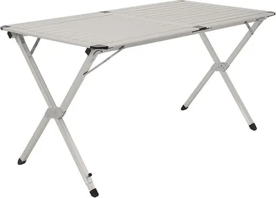 Immagine prodotto di Tavolo da campeggio in alluminio per 4 persone | 140 x 70 x 70 cm | pieghevole, ribaltabile e regolabile in altezza | Tavolo pieghevole in alluminio, tavolo con rotelle per campeggio, giardino e terrazza