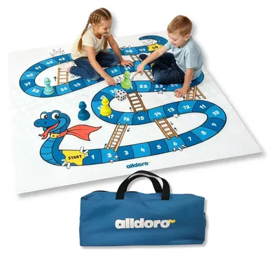 Produktbild von alldoro XXL Leiterspiel, 150 x 150 cm, für 2-4 Spieler, Indoor & Outdoor