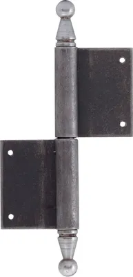 Produktbild von Türband mit Zierkopf - Aufschraubband klassisch, mit Zierkopf, links, 140x210mm, Stahl blank