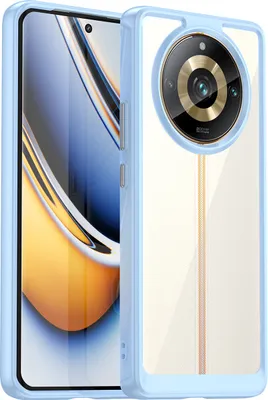 Obrázek produktu pro Pouzdro pro Realme 11 Pro průhledné, nárazuvzdorné TPU silikonové ochranné pouzdro modré