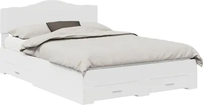 Obrázek produktu pro Rám postele s čelo Bílá 140 x 190 cm kompozitní dřevo