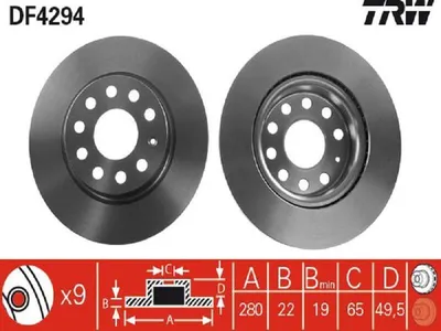 Zdjęcie produktu dla Tarcza Hamulcowa Vw Przód Caddy/Golf/Jetta 04-