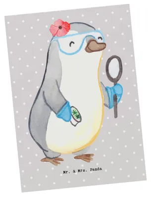 Produktbild von Mr. & Mrs. Panda Postkarte Biologielehrerin Herz - Grau Pastell - Geschenk, Grundschule, Fotokarte, Postkarten, Ansichtskarte, Ansichtskarten, Unterricht, Grußkarte