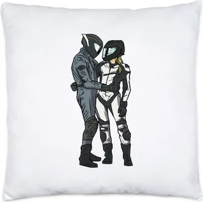 Produktbild von Biker Love Kissen Motorradfahrer Motorradfahrerin Liebespaar Verliebt Romantisch Schatz Lieblingsmensch Liebe
