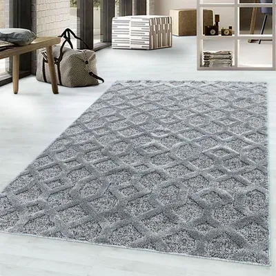 Produktbild von Ayyildiz Hali PISA80804702GREY, Teppich, Polypropylen (PP), Grau, Rund, 800 mm, 800 mm