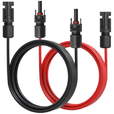 Produktbild von Solar Kabel mit PV Stecker Verlängerungskabel Solarleitung Solarkabel 4mm² 6mm²Länge:2x 1m 4mm²;Steuersatz:19%
