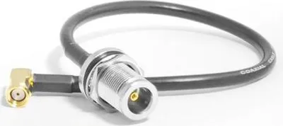 Produktbild von RG58 Kabel mit N-Einbaubuchse zu RP-SMA-Stecker, 25cm