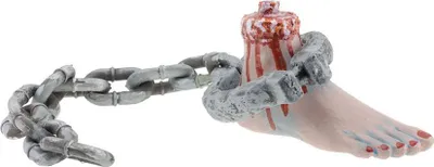 Produktbild von Zombiefuß mit Kette - Horror Halloween deko