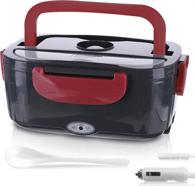 Produktbild von NASUM Elektrische Lunchbox – Beheizbare Lunchbox aus Edelstahl, Warmhaltebox für unterwegs & Büro, 1,5 L, auslaufsicher & leicht zu reinigen