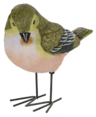 Produktbild von Dekoration Garten Statue Vogel - Grunfink - Metall - 10 cm
