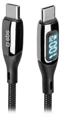 Produktbild von SBS TECABLETCCLED100WK, 1 m, USB C, USB C, 0,48 Gbit/s, Schwarz