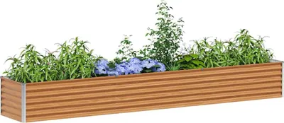 Obrázek produktu pro vidaXL Zvýšená postel světle hnědá 290 x 50 x 36 cm Pozinkovaná ocel