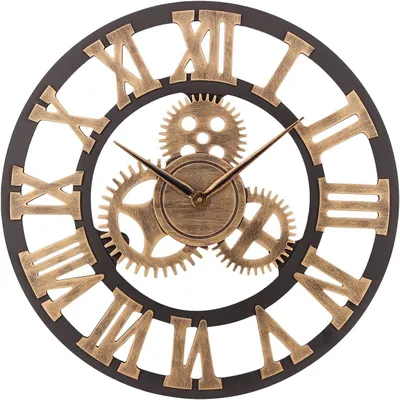 Produktbild von Wanduhr 60 cm, geräuschlos, römische Ziffern, Quartez, für Wohnzimmer