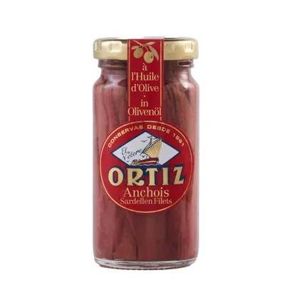 Produktbild von Ortiz – Sardellenfilets in Olivenöl – 95 g – 1 Stück