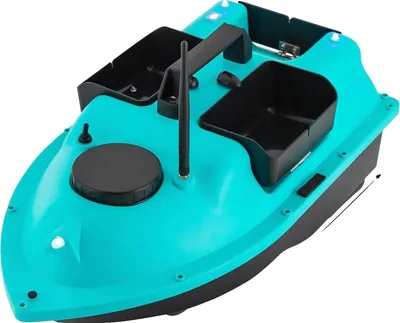 Image de Bateau amorceur, suivi GPS, deux moteurs, bleu