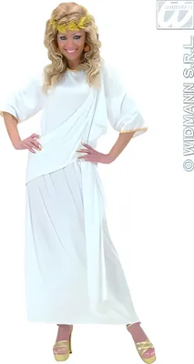 Immagine prodotto di Costume da toga bianco unisex taglia S, per adulti in maschera