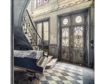 Produktbild von Giclée Leinwandbild Lost House 100x100 cm