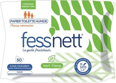 Image de Fessnett Vert Lingettes Wc Fraîcheur Hygiénique, Biodégradable - Delta Pronatura France