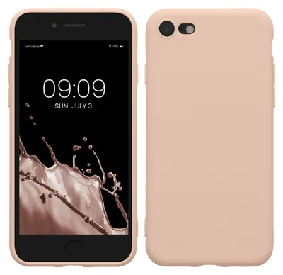 Produktbild von kwmobile Handyhülle für Apple iPhone SE (2022) / SE (2020) / 8 / 7 Hülle - weiches Handy Silikon Case - Schutzhülle Cover - Coconut Swirl