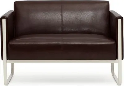 Obrázek produktu pro hjh OFFICE Lounge Sofa ARUBA Koženková pohovka Čalouněná pohovka s područkami do kanceláře, obývacího pokoje 78,0 x 111,0 x 71,0 cm