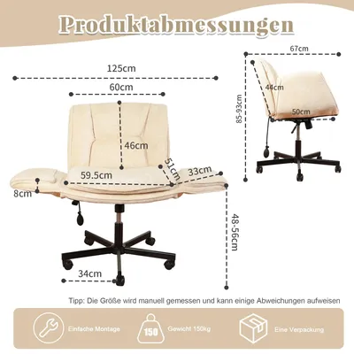 Zdjęcie produktu dla Ergonomiczne krzesło biurowe - z regulacją wysokości - obrotowe - z odchylnymi podłokietnikami - z nadmuchiwanym podparciem lędźwiowym - z funkcją regulacji nachylenia - tapicerowane