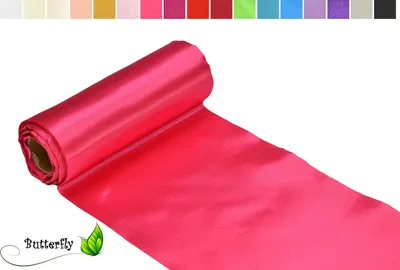 Produktbild von 9m Rolle Satin Tischband 15cm, Farbauswahl:fuchsia / pink 187