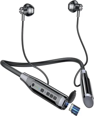 Produktbild von Bluetooth-Kopfhörer – kabelloses Nackenbügel-Bluetooth-Headset mit 100 Stunden Spielzeit, wasserfeste Sport-Ohrhörer mit hoher Strapazierfähigkeit