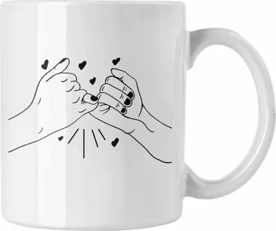 Produktbild von Trendation - Beste Freundin Tasse Geschenk BFF Kaffeetasse Best Friends Tassen Geschenkidee (Weiß)