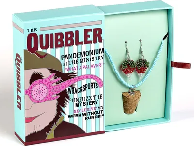 Produktbild von Harry Potter: Quibbler Luna-Perlenkette mit Korkanhänger und Rettich-Ohrringe Geschenkset
