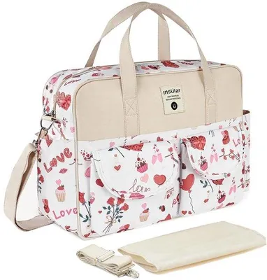 Produktbild von SONARIN – Wickeltasche mit großem Fassungsvermögen, multifunktional, für Neugeborene, mit Schultergurt und Wickelauflage
