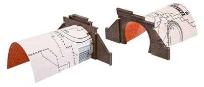 Tunnelportale zweigleisig, Bausatz, 4 Teile, Kunststoff, 150 x 68 x 5 mm