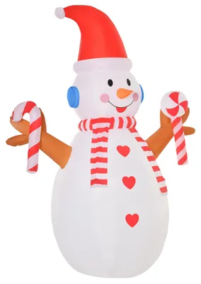 Produktbild von Aufblasbare Weihnachtsdekoration 844-373V90, Schneemann, mit blinkenden Lichtern, 180 x 100 x 240 cm