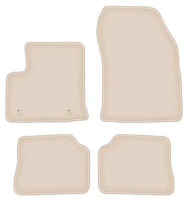 Produktbild von DURBAN Beige Velours-Fußmatten-Set für Citroen e-C4 Schrägheck (2021-)