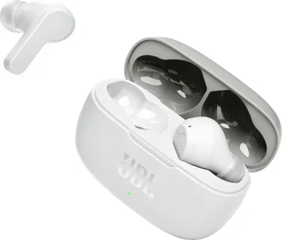 Zdjęcie produktu dla JBL Wave 200 TWS True-Wireless douszne słuchawki Bluetooth w kolorze białym - Bezprzewodowe słuchawki z wbudowanym mikrofonem - Strumieniowe przesyłanie muzyki do 20 godzin - W zestawie etui ładujące