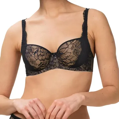 Zdjęcie produktu dla Triumph Amourette Charm, Czarny, Fiszbina, Wzór, Damski, Zapięcie z tyłu, F
